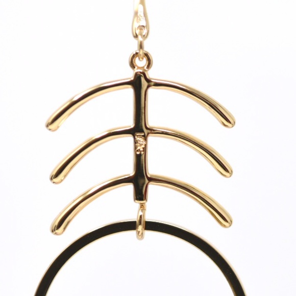 NEW Lele Sadoughi 14K Gold Rib Earrings - Picture 5 of 5